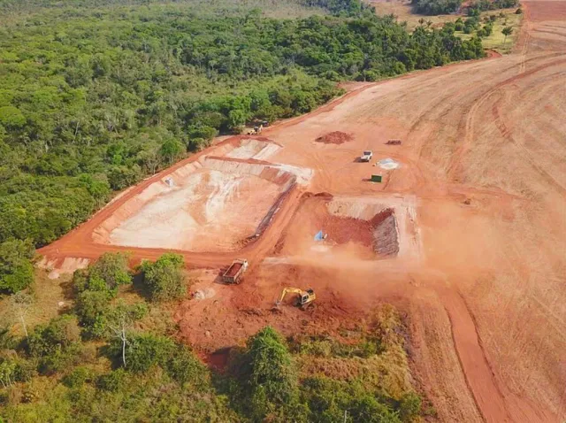 Projeto de lagoas e projeto de estrada/cascalhamento